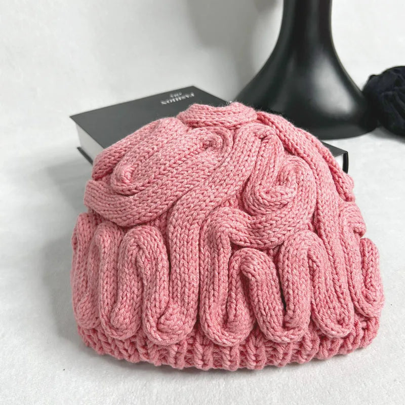 Knitted Warm Brain Hat