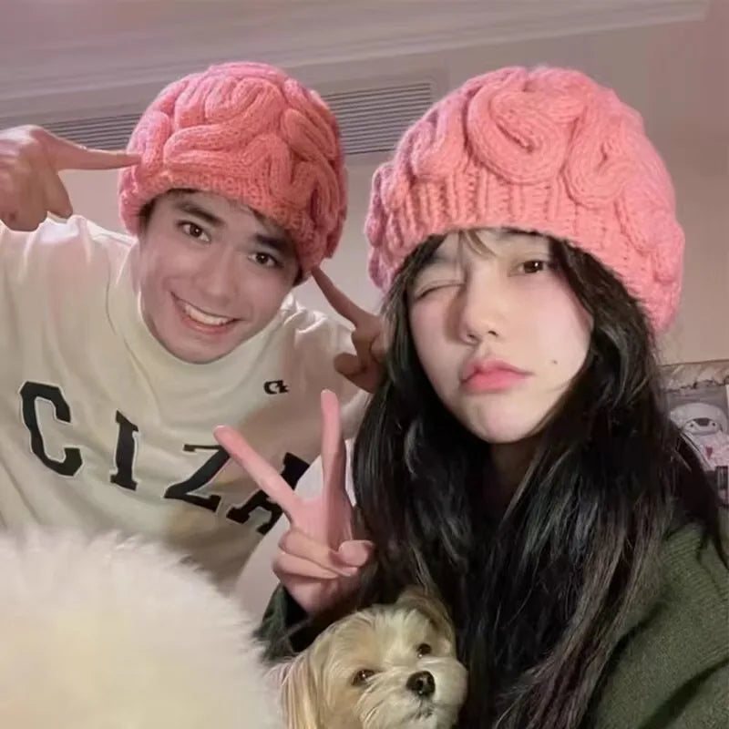 Knitted Warm Brain Hat