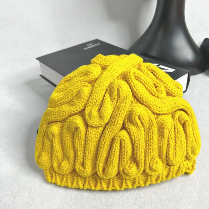 Knitted Warm Brain Hat