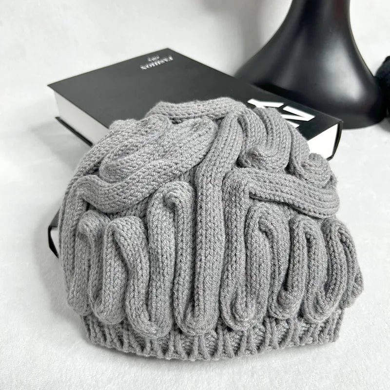 Knitted Warm Brain Hat