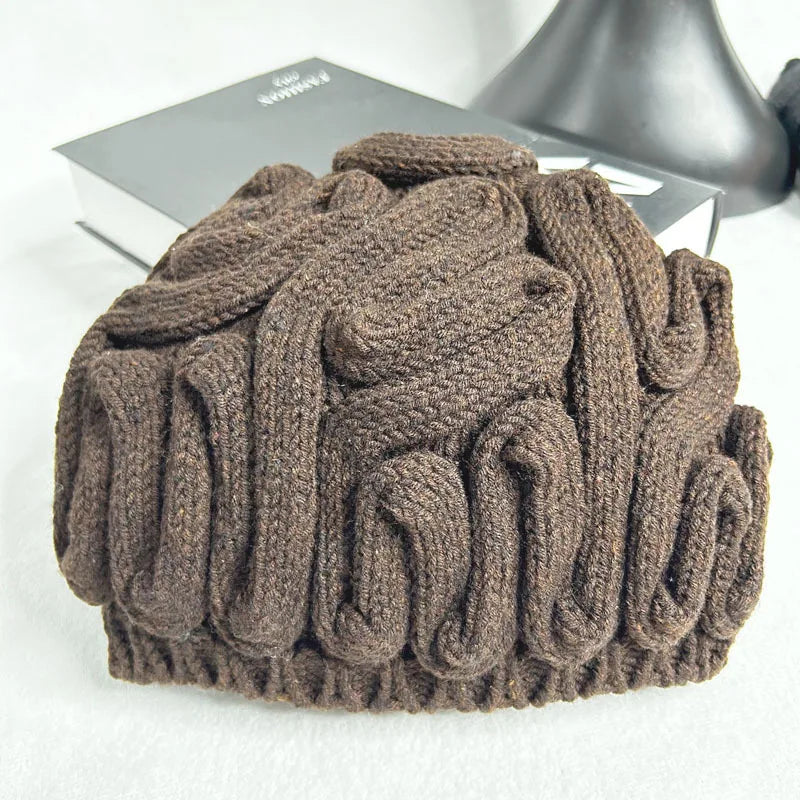 Knitted Warm Brain Hat