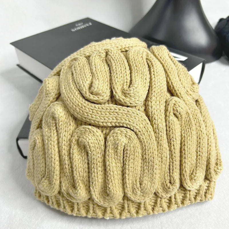 Knitted Warm Brain Hat